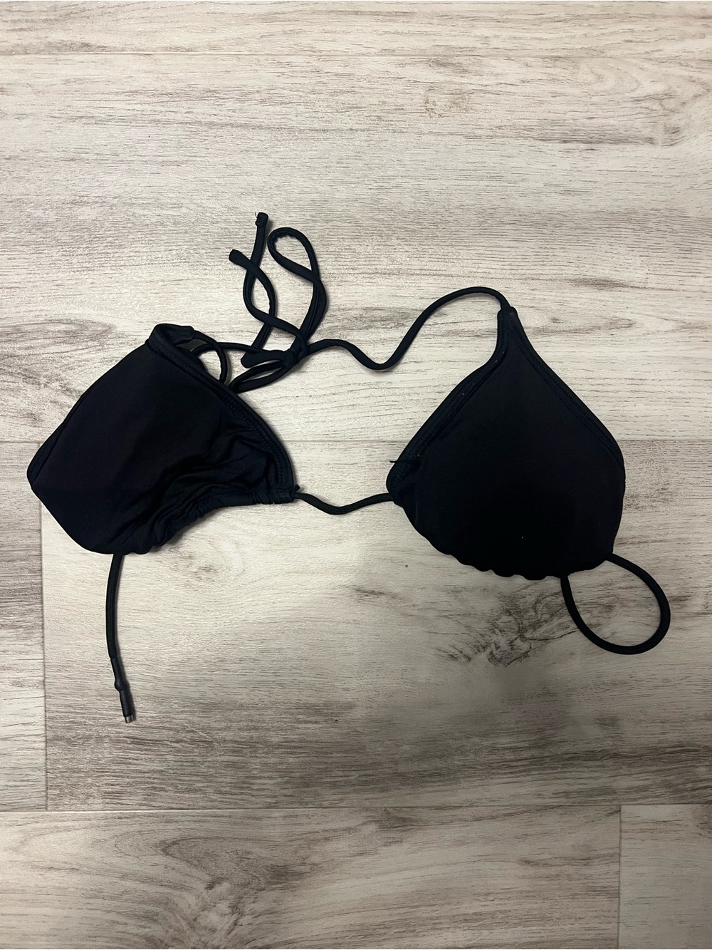 Classic Black Triangle Bikini Top